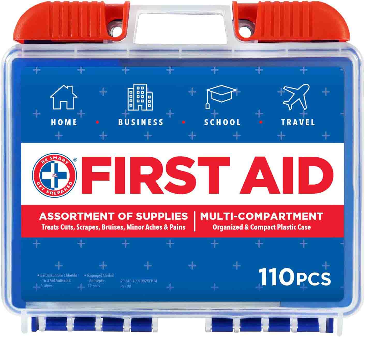 Kit de primeros auxilios de plástico de 180 piezas