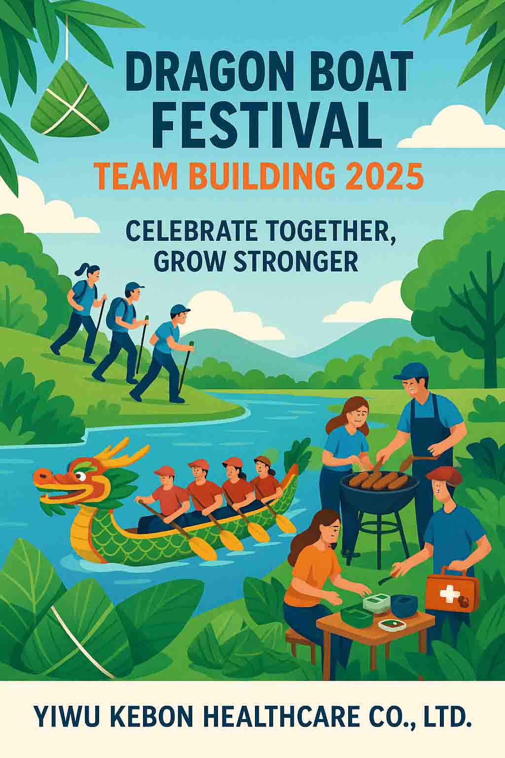 Celebrando Dragon Boat Festival juntos: el edificio de equipos con unidad y vitalidad en Kebon Healthcare