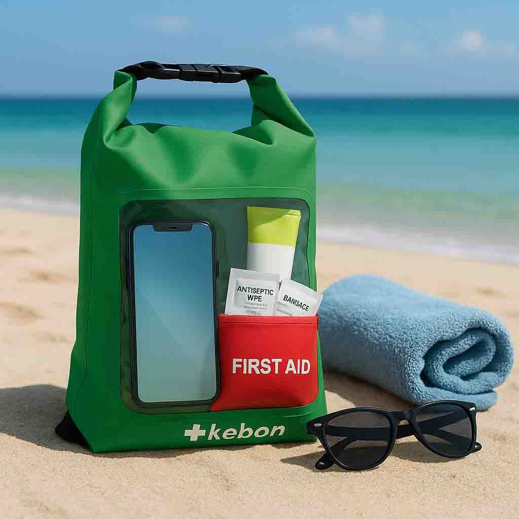 Manténgase a salvo este verano: Yiwu Kebon lanza una bolsa en seco impermeable con elementos esenciales de primeros auxilios para nadadores y amantes al aire libre
