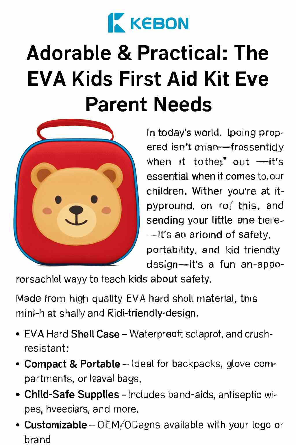Adorable y práctico: el kit de primeros auxilios de niños Eva que todos los padres necesitan
