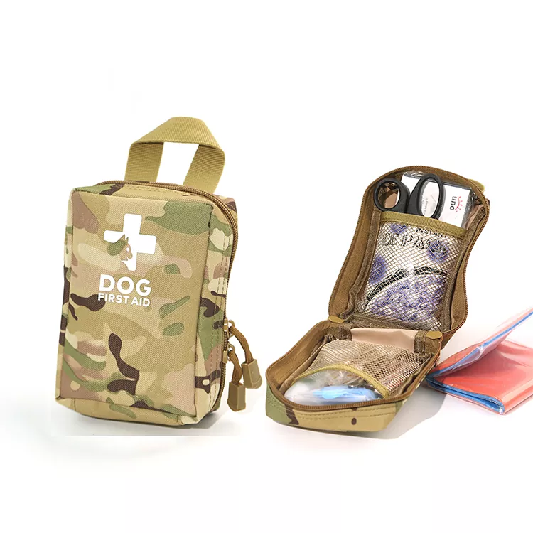 Kit de primeros auxilios para mascotas de camuflaje