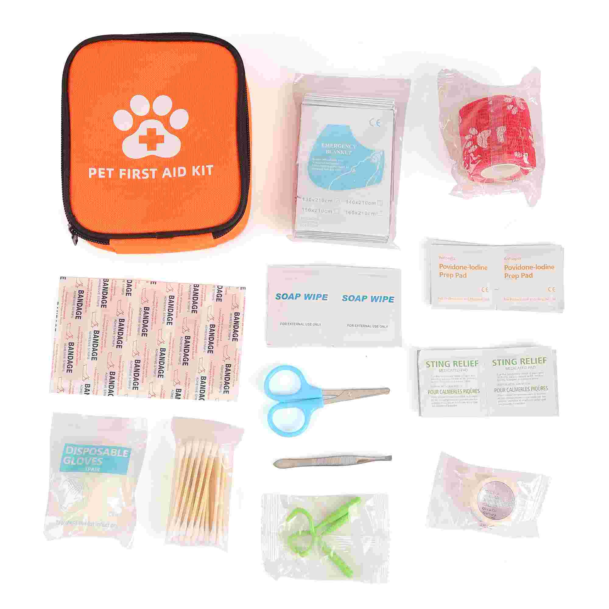 Kit de primeros auxilios para mascotas - Suministros médicos de emergencia para perros y gatos
