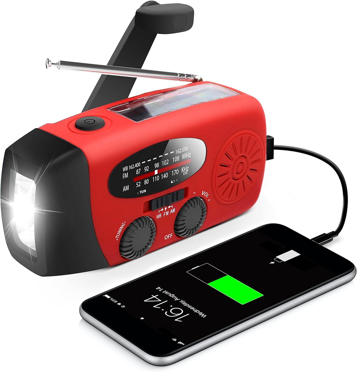 Radio de emergencia portátil