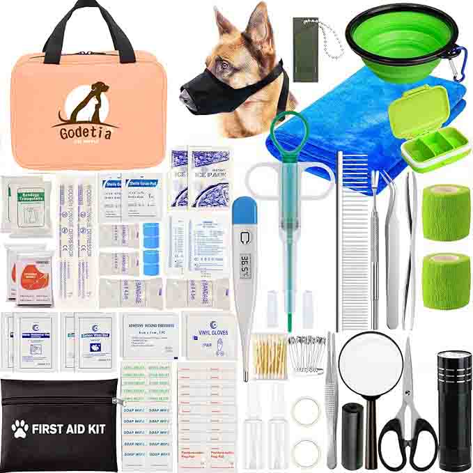 Kit de primeros auxilios portátiles para perros y gatos